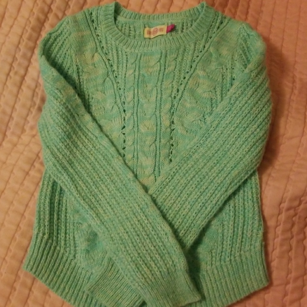 Girls teal sweater